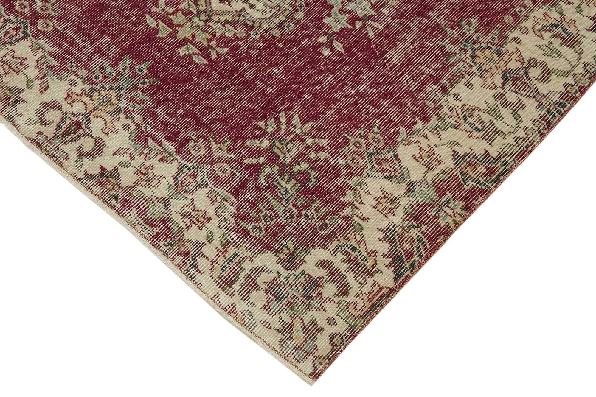 4x7 Red Turkish Vintage Area Rug - 45787