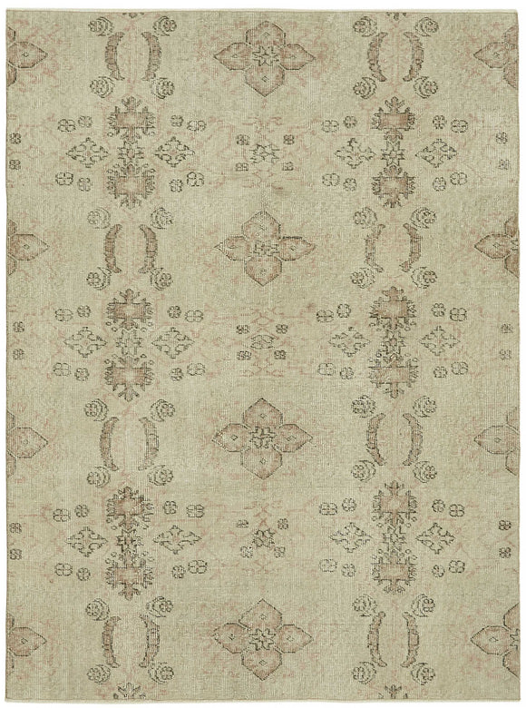 5x6 Beige Turkish Vintage Area Rug - 45789