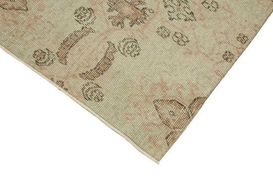5x6 Beige Turkish Vintage Area Rug - 45789
