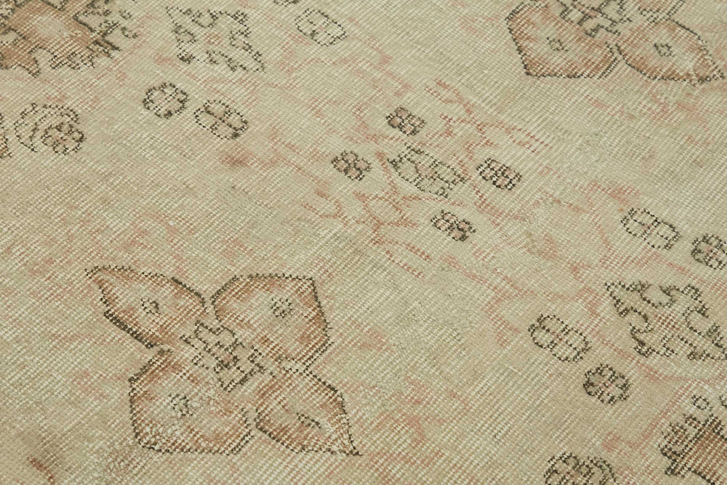 5x6 Beige Turkish Vintage Area Rug - 45789