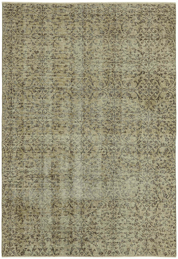 4x6 Beige Turkish Vintage Area Rug - 45790