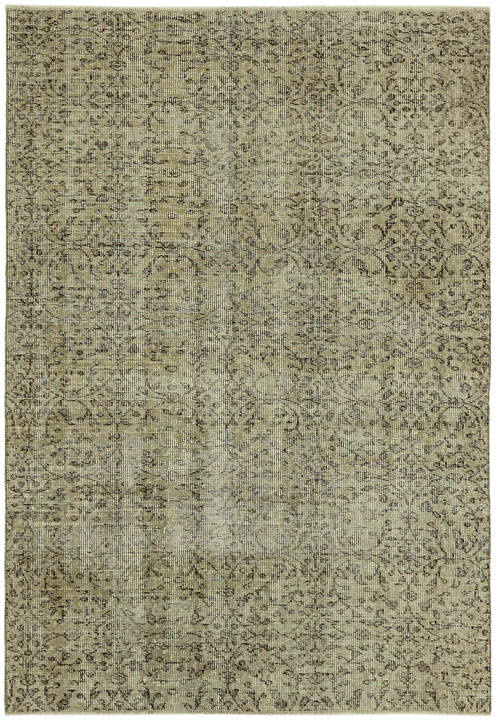4x6 Beige Turkish Vintage Area Rug - 45790