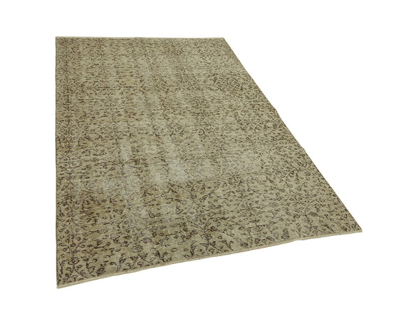 4x6 Beige Turkish Vintage Area Rug - 45790