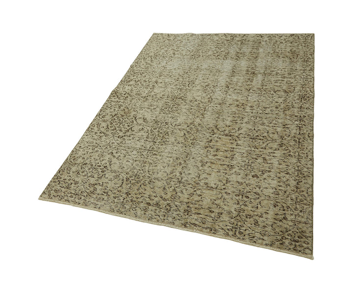 4x6 Beige Turkish Vintage Area Rug - 45790