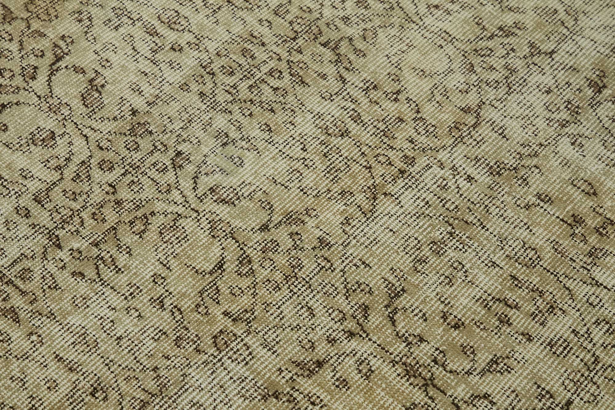 4x6 Beige Turkish Vintage Area Rug - 45790