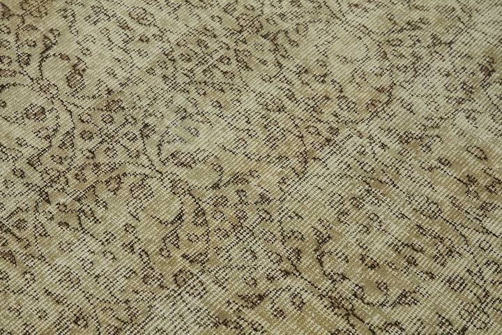 4x6 Beige Turkish Vintage Area Rug - 45790