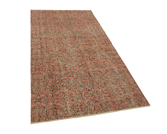 4x7 Red Turkish Vintage Area Rug - 45791