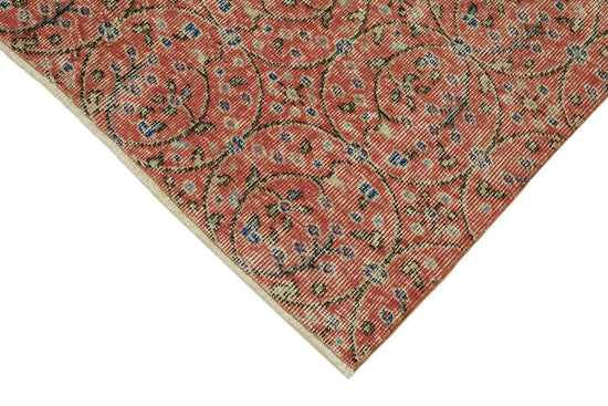 4x7 Red Turkish Vintage Area Rug - 45791
