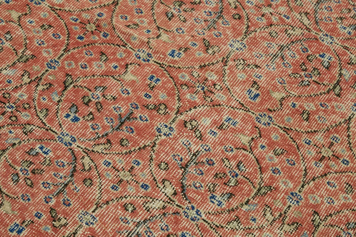 4x7 Red Turkish Vintage Area Rug - 45791