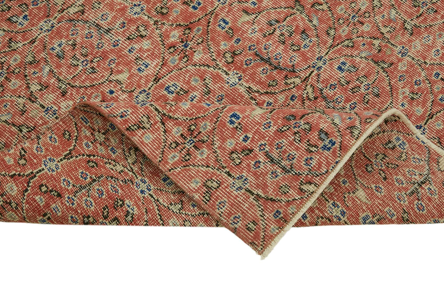 4x7 Red Turkish Vintage Area Rug - 45791