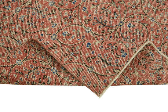 4x7 Red Turkish Vintage Area Rug - 45791