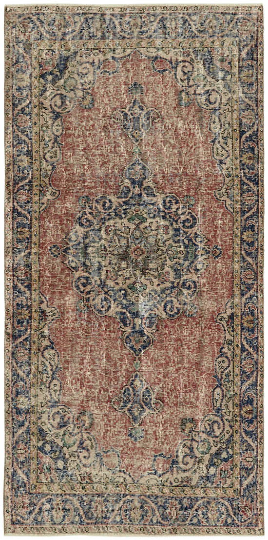 4x7 Beige Turkish Vintage Area Rug - 45792