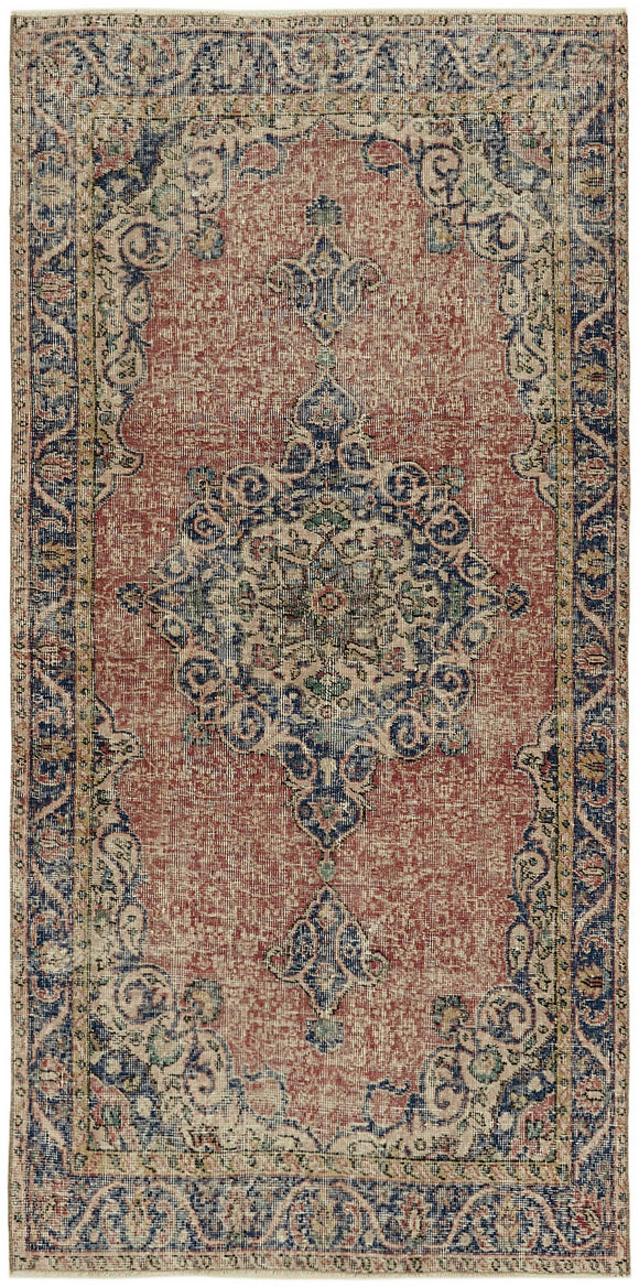 4x7 Beige Turkish Vintage Area Rug - 45792