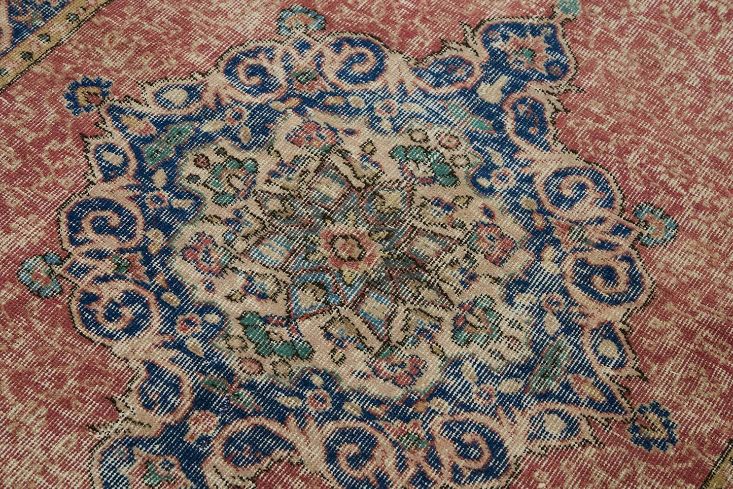 4x7 Beige Turkish Vintage Area Rug - 45792