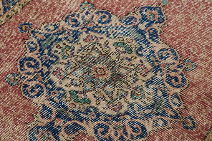 4x7 Beige Turkish Vintage Area Rug - 45792