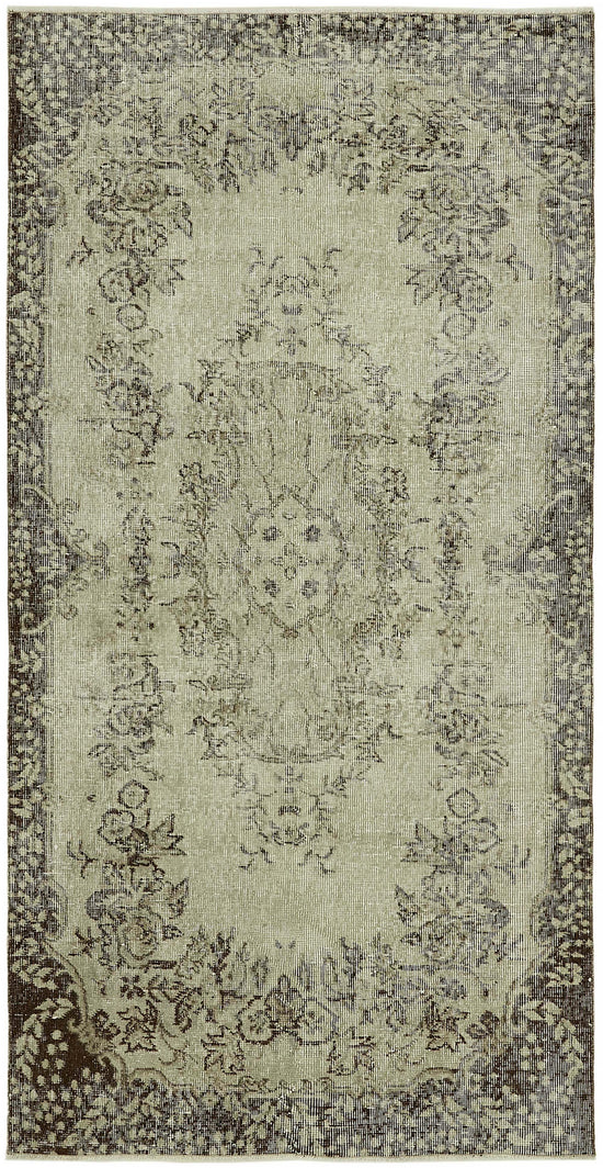 4x7 Beige Turkish Vintage Area Rug - 45793