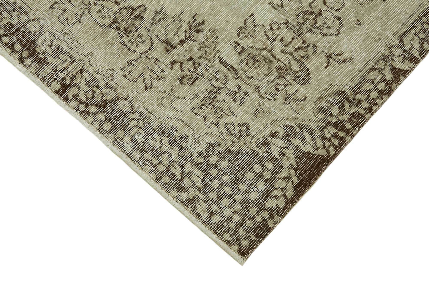 4x7 Beige Turkish Vintage Area Rug - 45793