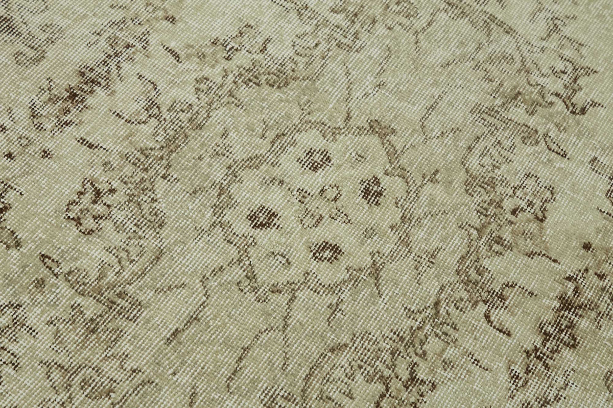 4x7 Beige Turkish Vintage Area Rug - 45793