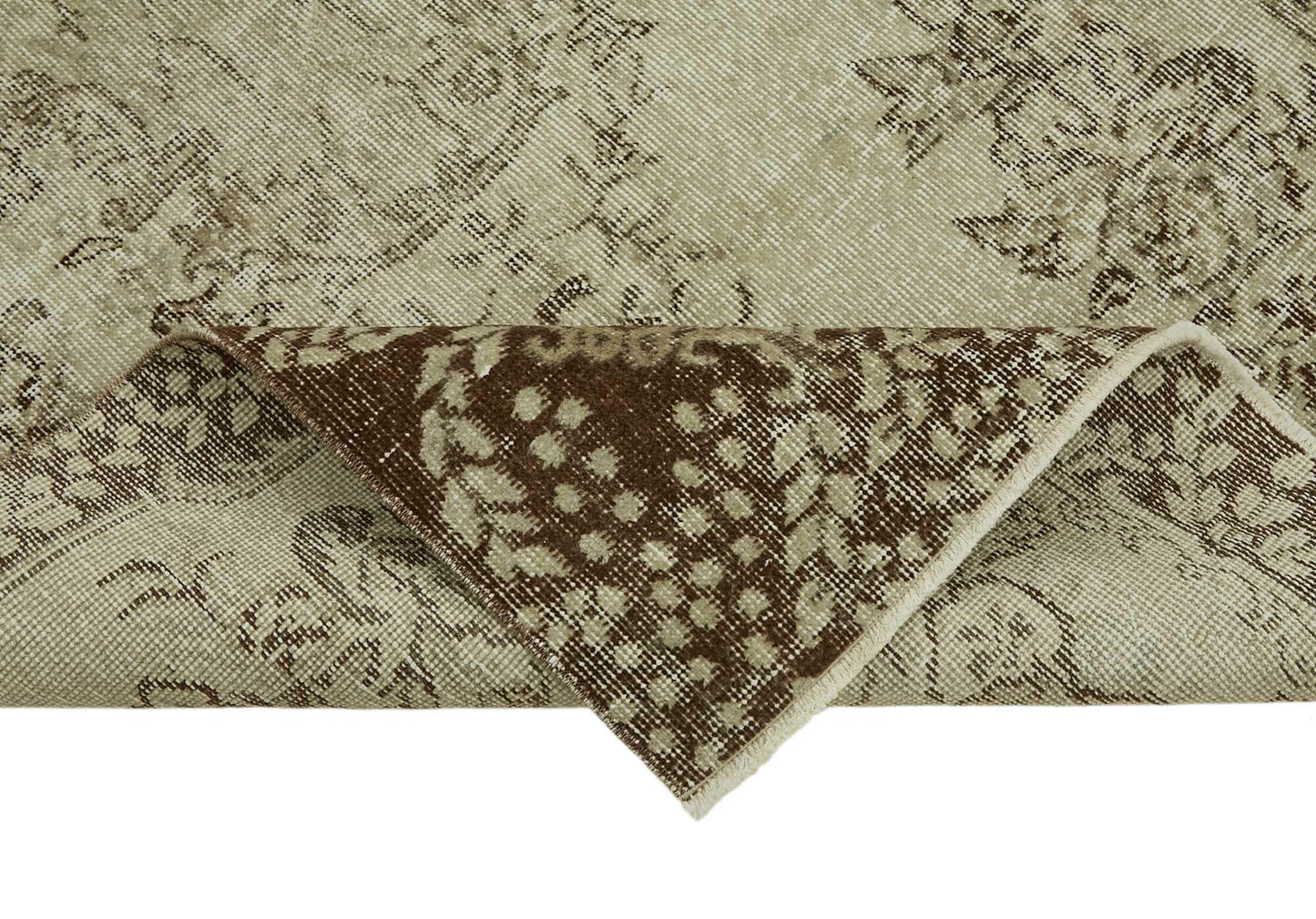 4x7 Beige Turkish Vintage Area Rug - 45793