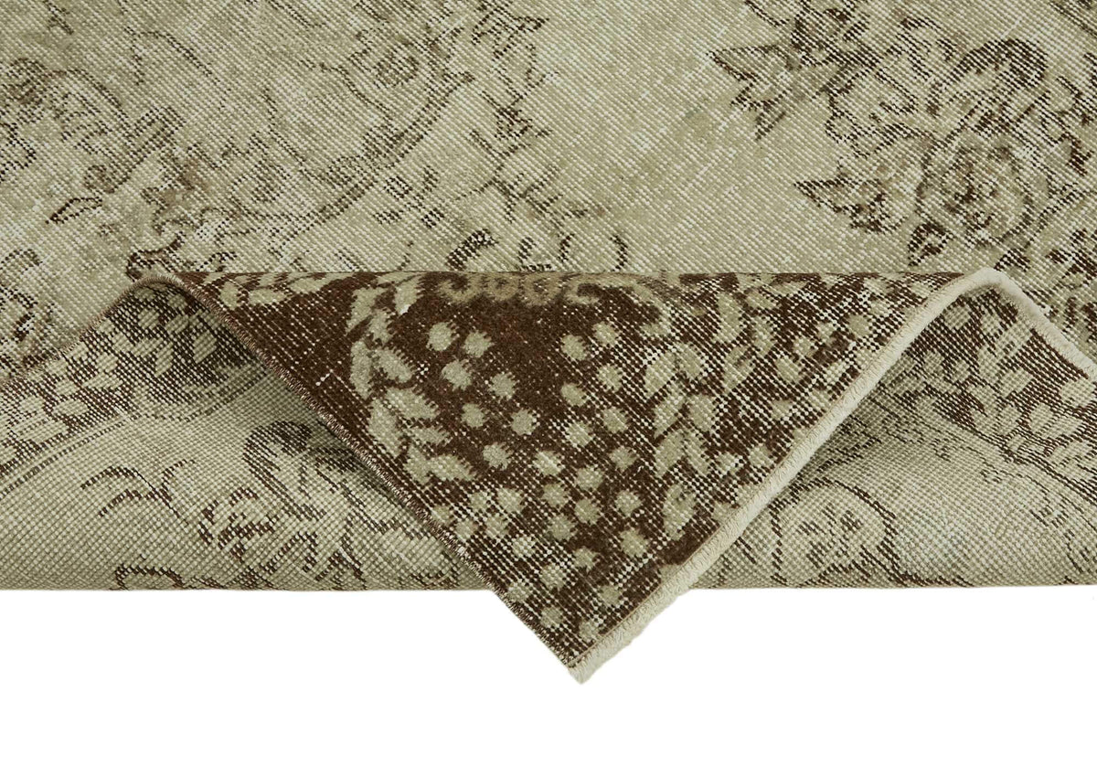 4x7 Beige Turkish Vintage Area Rug - 45793