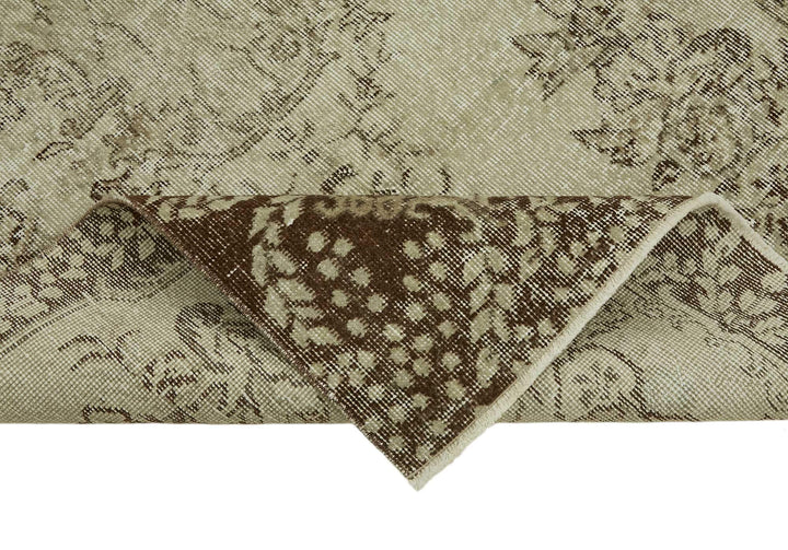 4x7 Beige Turkish Vintage Area Rug - 45793