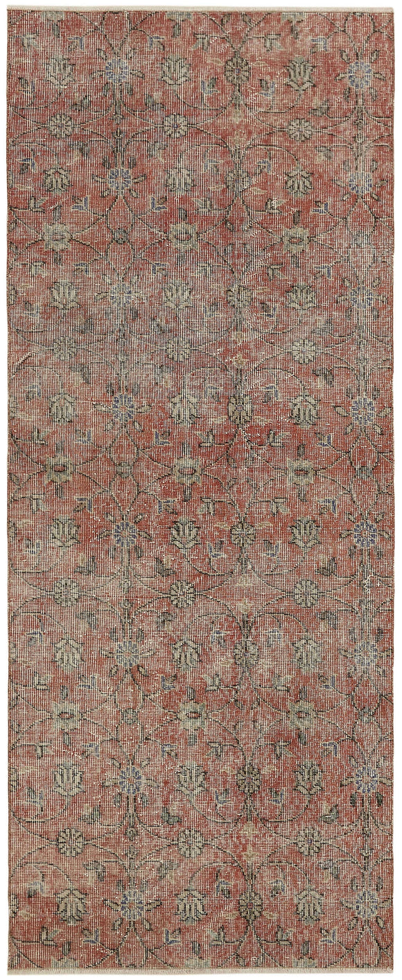 3x8 Red Turkish Vintage Area Rug - 45795