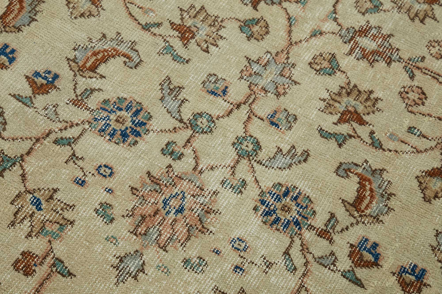 4x7 Beige Turkish Vintage Area Rug - 45796