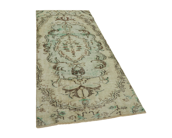 3x7 Beige Turkish Vintage Area Rug - 45798