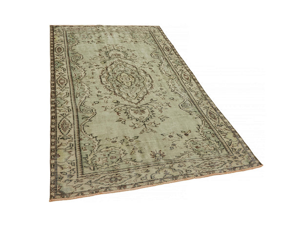 4x7 Beige Turkish Vintage Area Rug - 45799