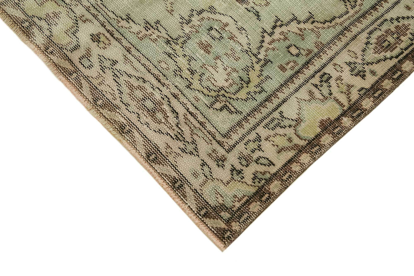 4x7 Beige Turkish Vintage Area Rug - 45799