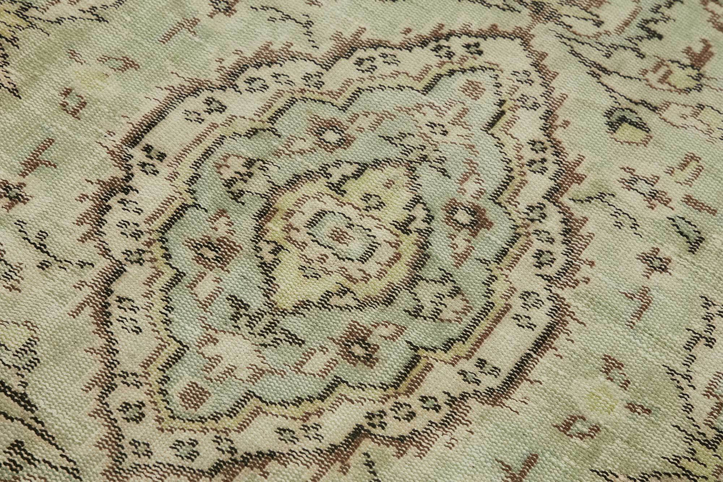 4x7 Beige Turkish Vintage Area Rug - 45799