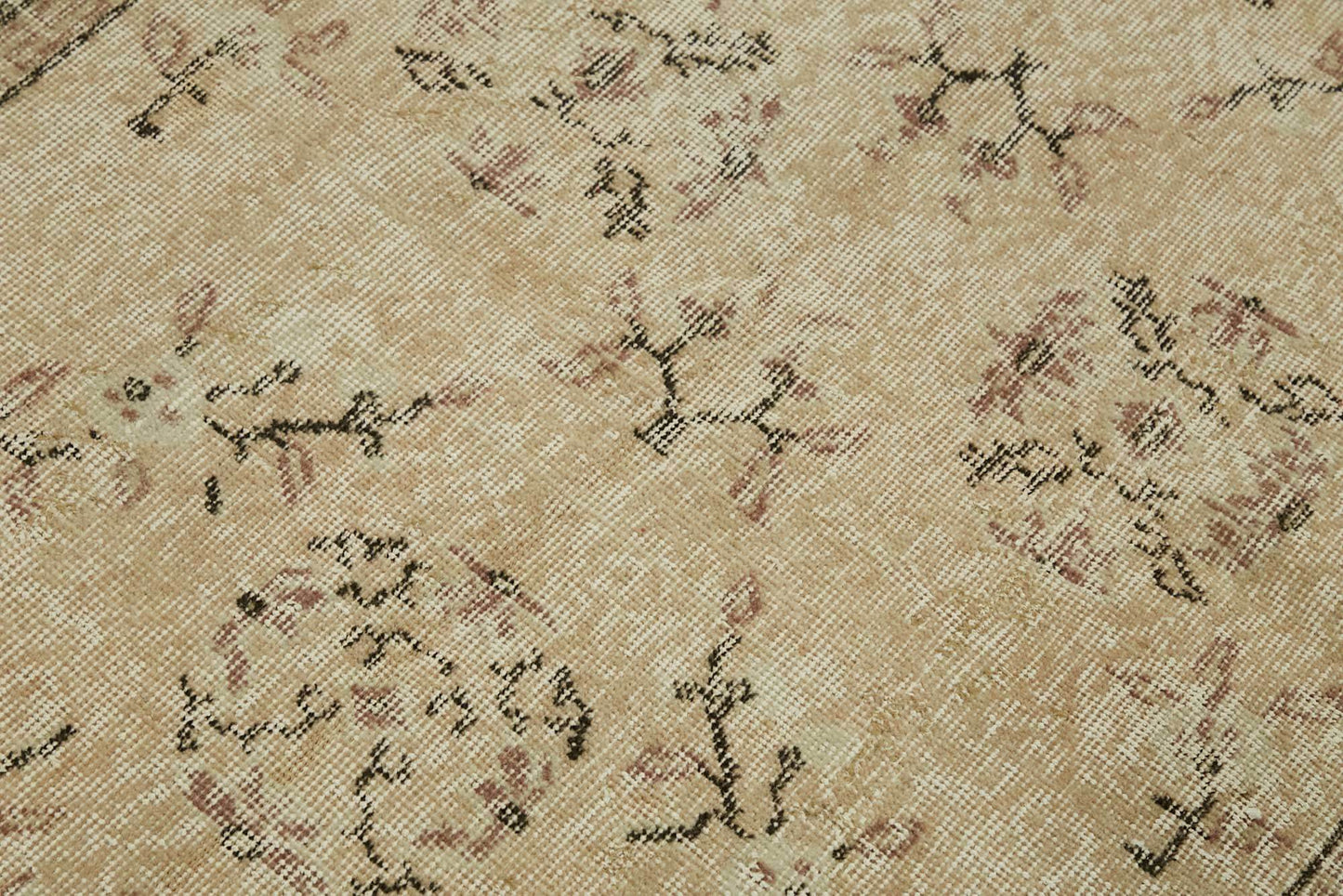 4x6 Beige Turkish Vintage Area Rug - 45800