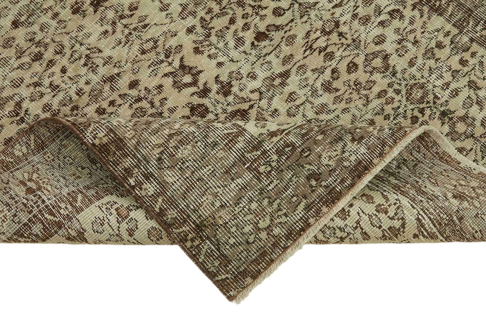 4x6 Beige Turkish Vintage Area Rug - 45801