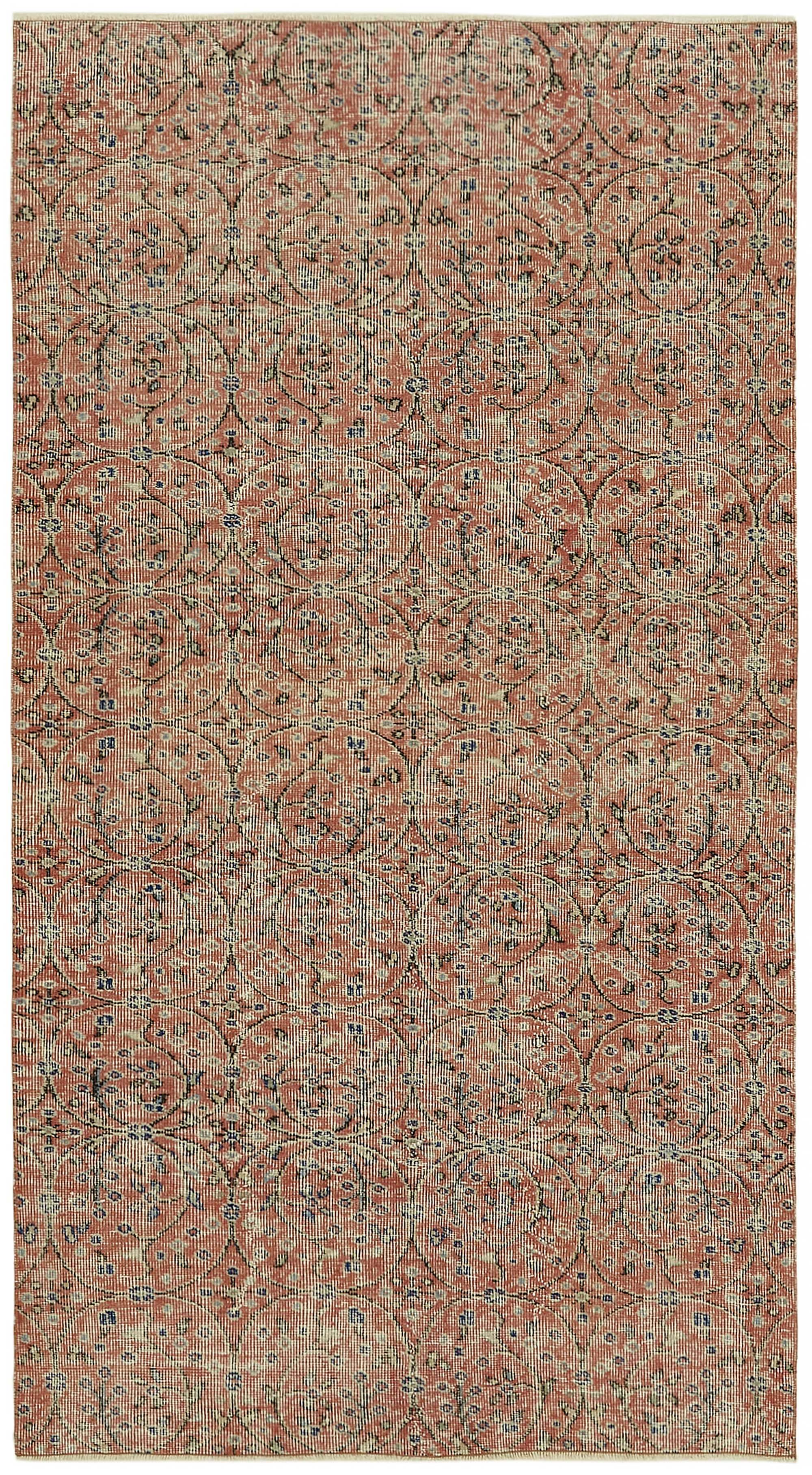 4x6 Red Turkish Vintage Area Rug - 45803