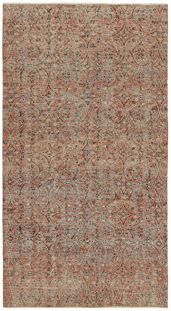 4x6 Red Turkish Vintage Area Rug - 45803