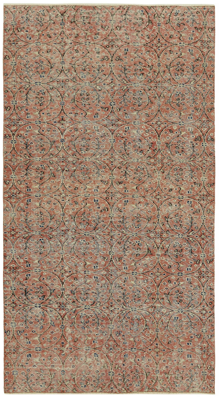 4x6 Red Turkish Vintage Area Rug - 45803