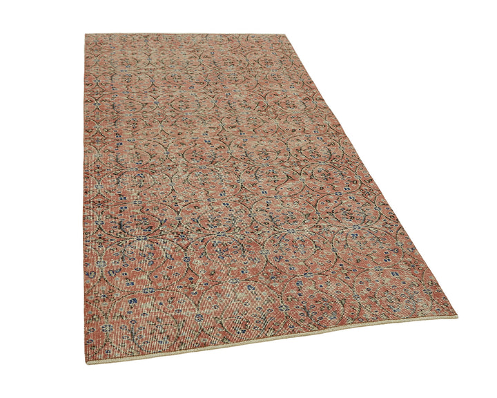 4x6 Red Turkish Vintage Area Rug - 45803