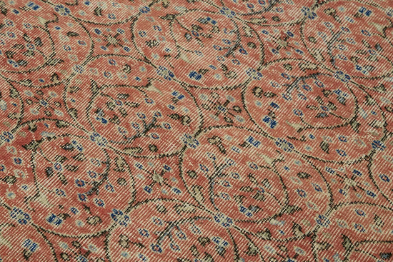 4x6 Red Turkish Vintage Area Rug - 45803