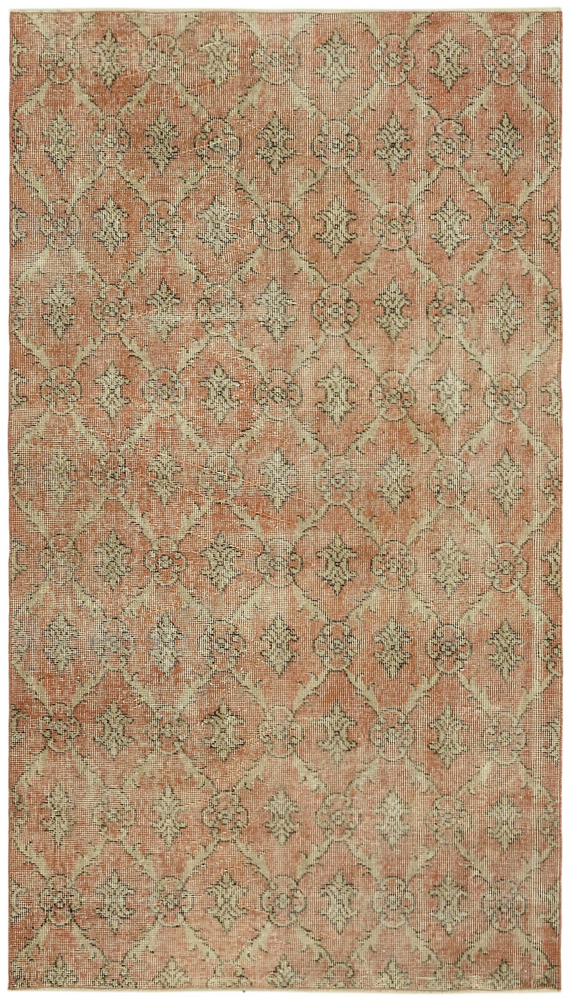 4x7 Orange Turkish Vintage Area Rug - 45805