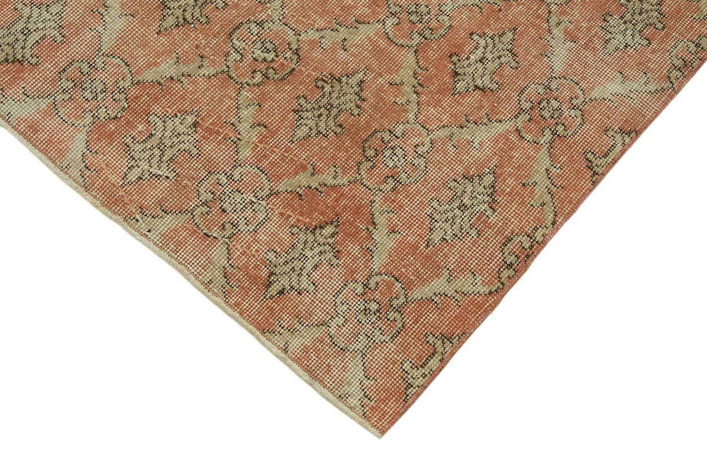 4x7 Orange Turkish Vintage Area Rug - 45805