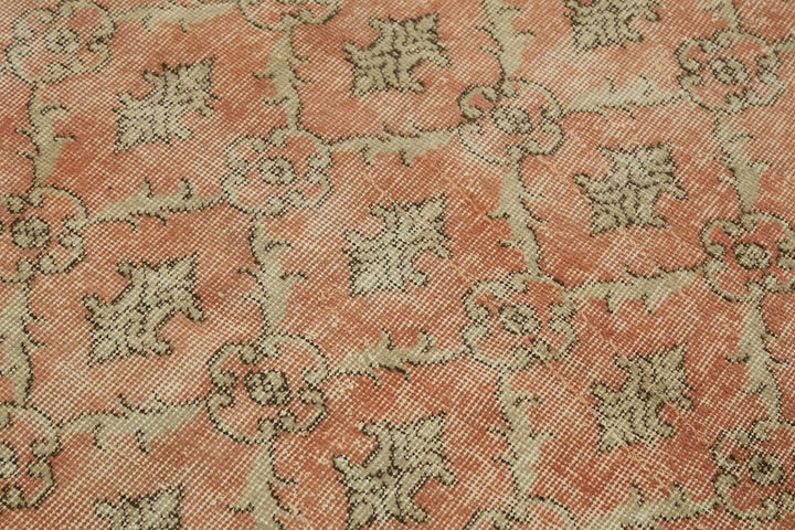 4x7 Orange Turkish Vintage Area Rug - 45805