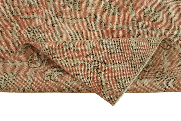 4x7 Orange Turkish Vintage Area Rug - 45805