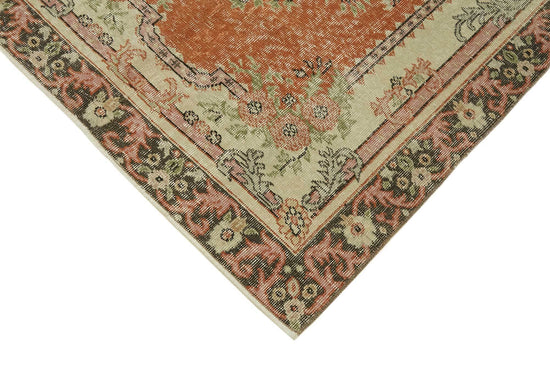 4x6 Beige Turkish Vintage Area Rug - 45810