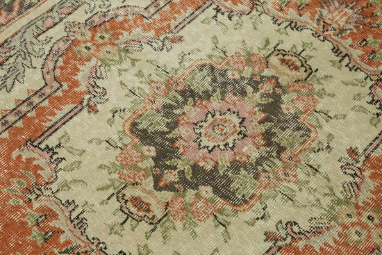 4x6 Beige Turkish Vintage Area Rug - 45810
