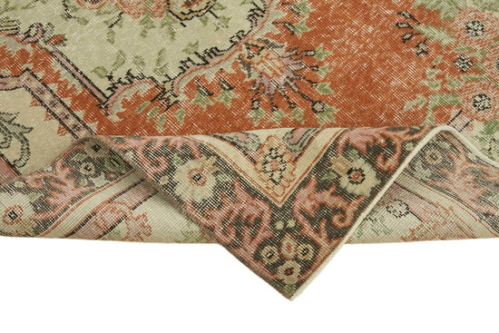 4x6 Beige Turkish Vintage Area Rug - 45810