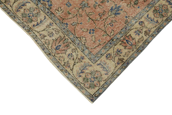 4x7 Beige Turkish Vintage Area Rug - 45811