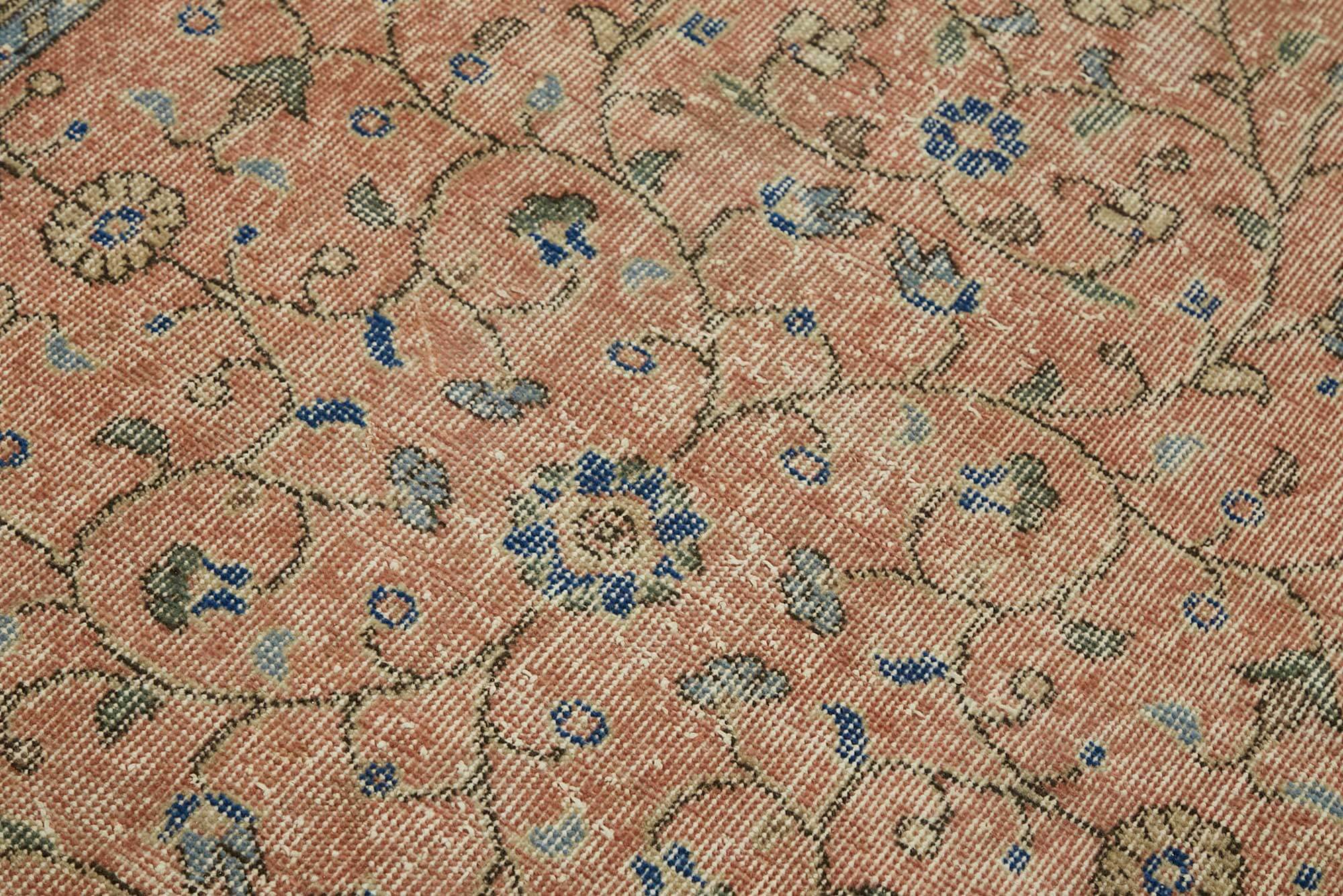 4x7 Beige Turkish Vintage Area Rug - 45811
