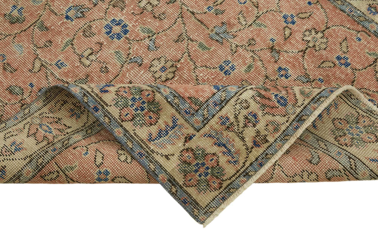 4x7 Beige Turkish Vintage Area Rug - 45811