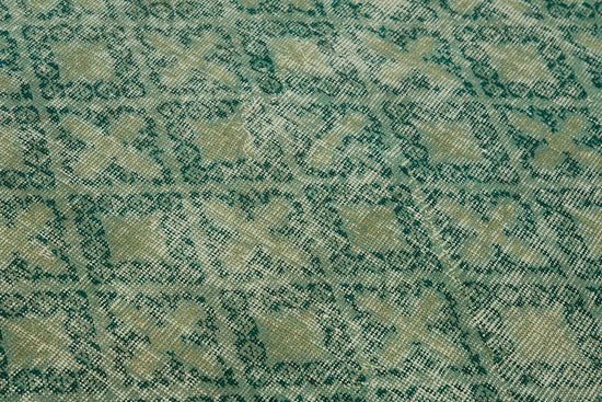4x7 Green Turkish Vintage Area Rug - 45812