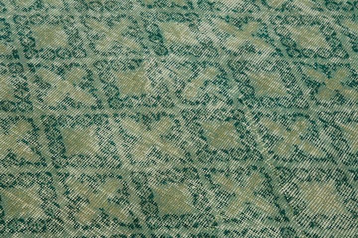 4x7 Green Turkish Vintage Area Rug - 45812